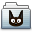 Cat Folder Graphite Stripe Icon 32x32 png